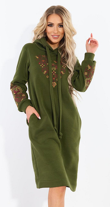 Тепле плаття з вишивкою (50-52) Київ - фото 1