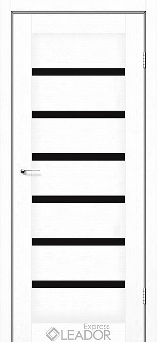 Коллекция LEADOR Express. Двери MILAN  Полотно, эко-шпон Белый лен BLK Киев - изображение 1