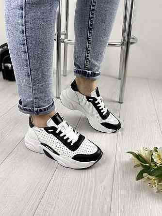 EMELI Кросівки жіночі EMELI 913/4 ST біло/чорні (весна-осінь, шкіра натуральна) (3290) 36р.37р. Коломия