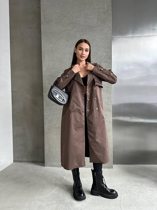 Жіночий трендовий стильний тренч  щільна котон-парка моко Одеса - фото 5