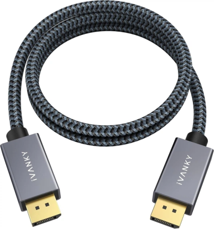 Кабель IVANKY DisplayPort–DisplayPort 1.2 1 м, 4K 60 Гц, 2K 165 Гц, DP–DP, нейлонове обплетення Київ
