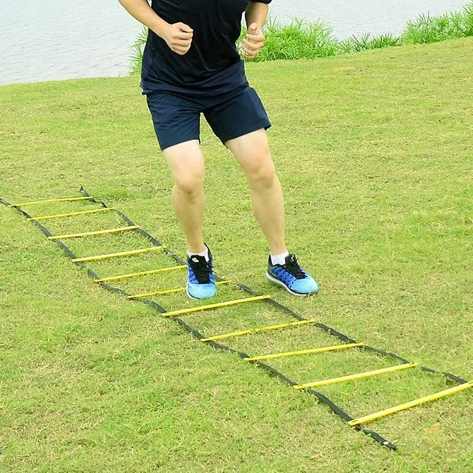 Координаційні сходи для тренування швидкості Power System PS-4087 Agility Speed Ladder Black/Yellow Каменское - изображение 9