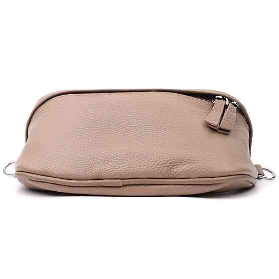 Летняя женская сумка через плечо в классическом цвете из натуральной кожи Vintage 22657 Бежевая Киев