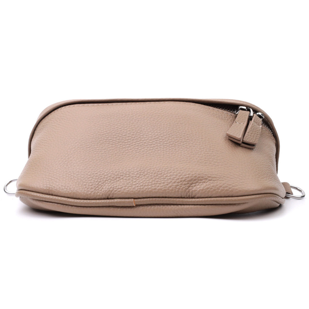 Летняя женская сумка через плечо в классическом цвете из натуральной кожи Vintage 22657 Бежевая Киев - изображение 5