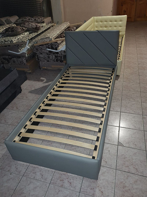 Кровать SheridanDesign без подъемного механизма 90x190 серый Киев - изображение 4