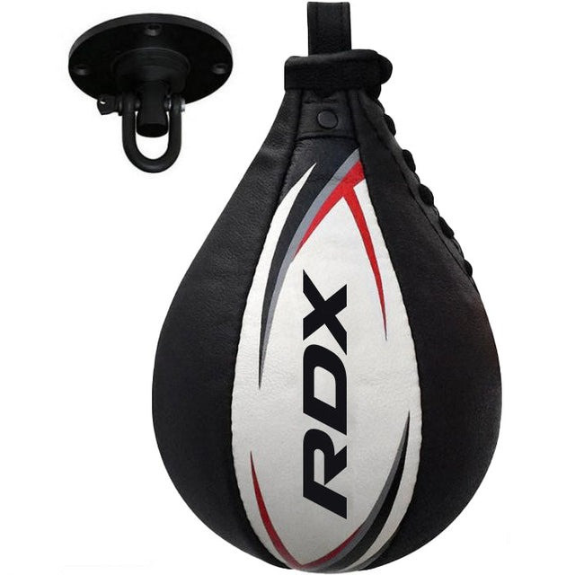Пневмогруша боксерська RDX 2Y Boxing Speed Ball Leather Multi White/Red Кам'янське - фото 1