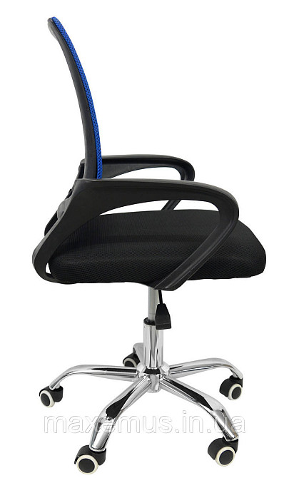 Компьютерное офисное кресло Bonro B-619 Синее с сеткой |  Эргономичное поворотное кресло для школьника и офиса Мостиська - фото 13