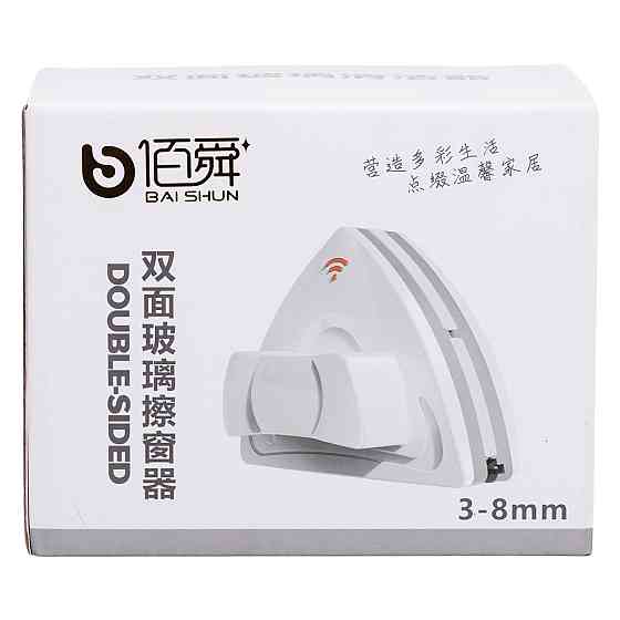 Household Магнітна щітка для миття вікон 3-8 мм двостороння з фіксацією та страхувальним шнуром Коломия