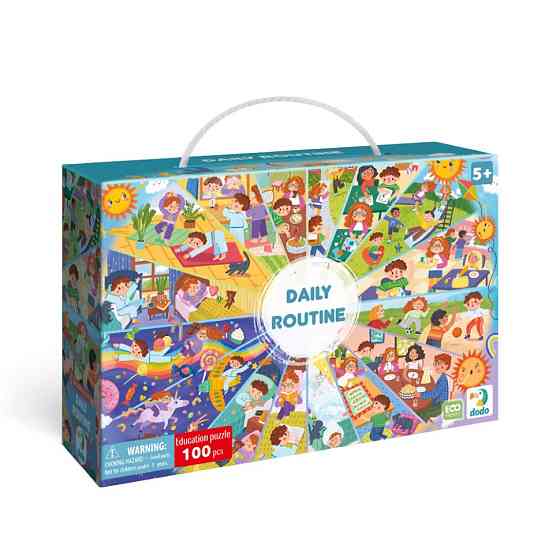 Дитячий віммельпазл "Розпорядок дня" 300619, 100 елементів Вінниця