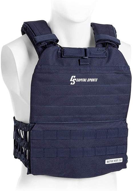 Жилет утяжеленный Capital Sports Battlevest 2.0 2 x 2,6 кг + 2 x 4 кг - черный Германия Ровно - изображение 7