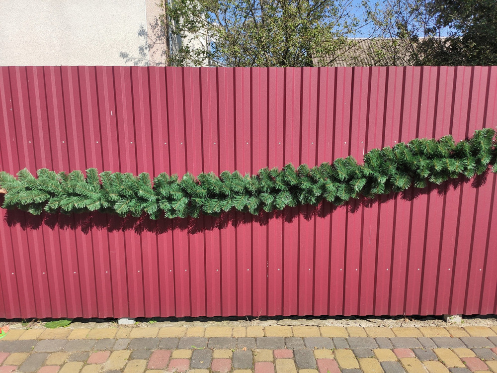 Гирлянда хвойная искусственная «Карпатская» 2.7 м декоративная елочная ветка Киев - изображение 7