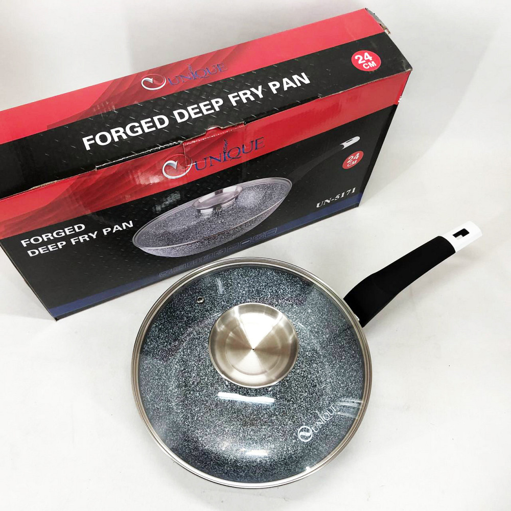 Сковорода для индукционного приготовления Unique UN-5171 24 см, Легкая в использовании сковорода XP-65 Львов - изображение 9