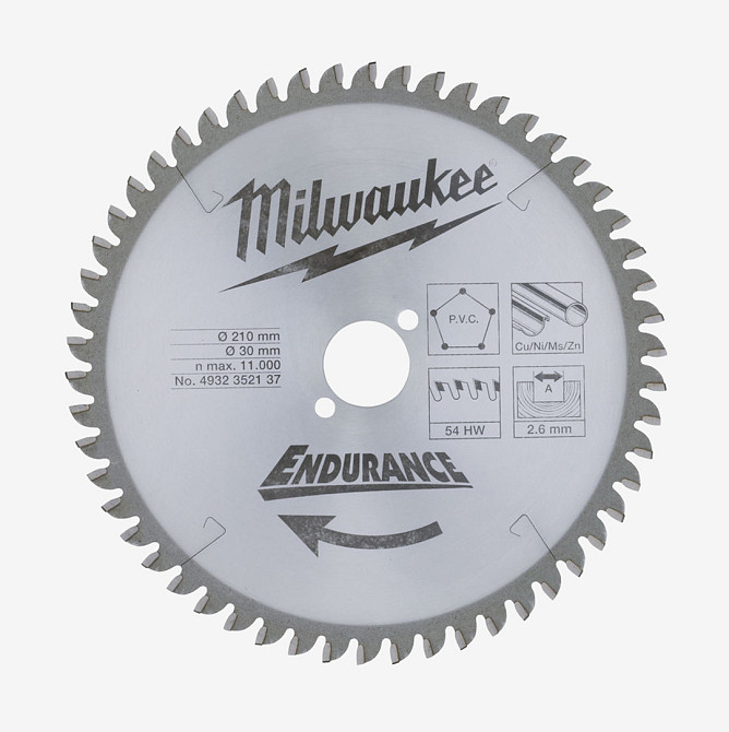 Диск пиляльний MILWAUKEE, Ø210/30мм, 54 зуб. (знято) Одеса - фото 1