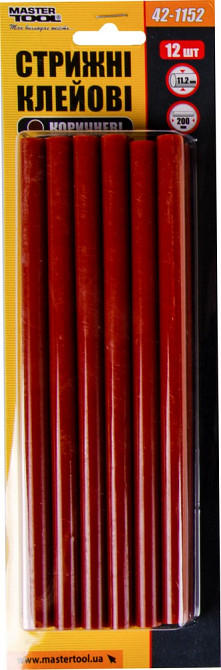 Стрижні клейові MASTERTOOL 11.2х200 мм 12 шт коричневі 42-1152 Коломыя - изображение 4