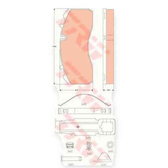 Колодки гальмівні автомобіль Мерседес Бенз Atego передні TRW Мукачево