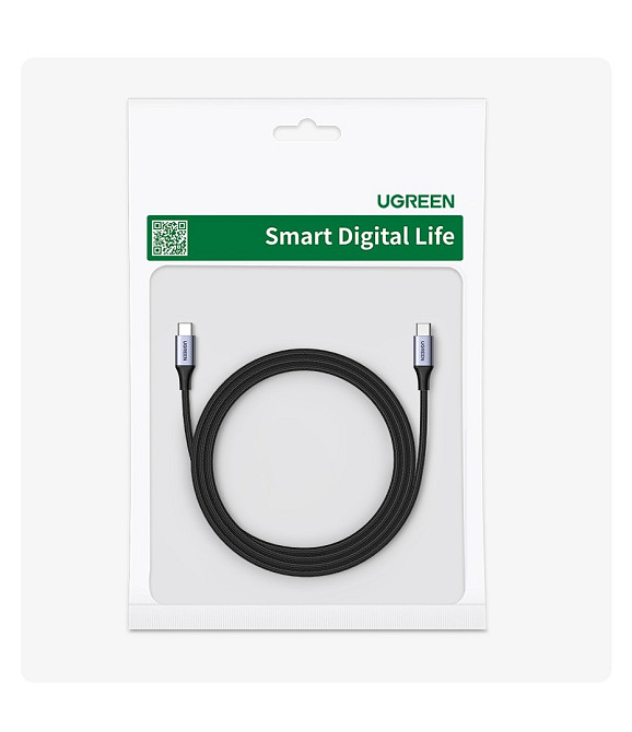 Кабель Ugreen USB Type-C - USB Type-C 5 А 100W 70429 (Сріблястий, 2м) Миколаїв - фото 10
