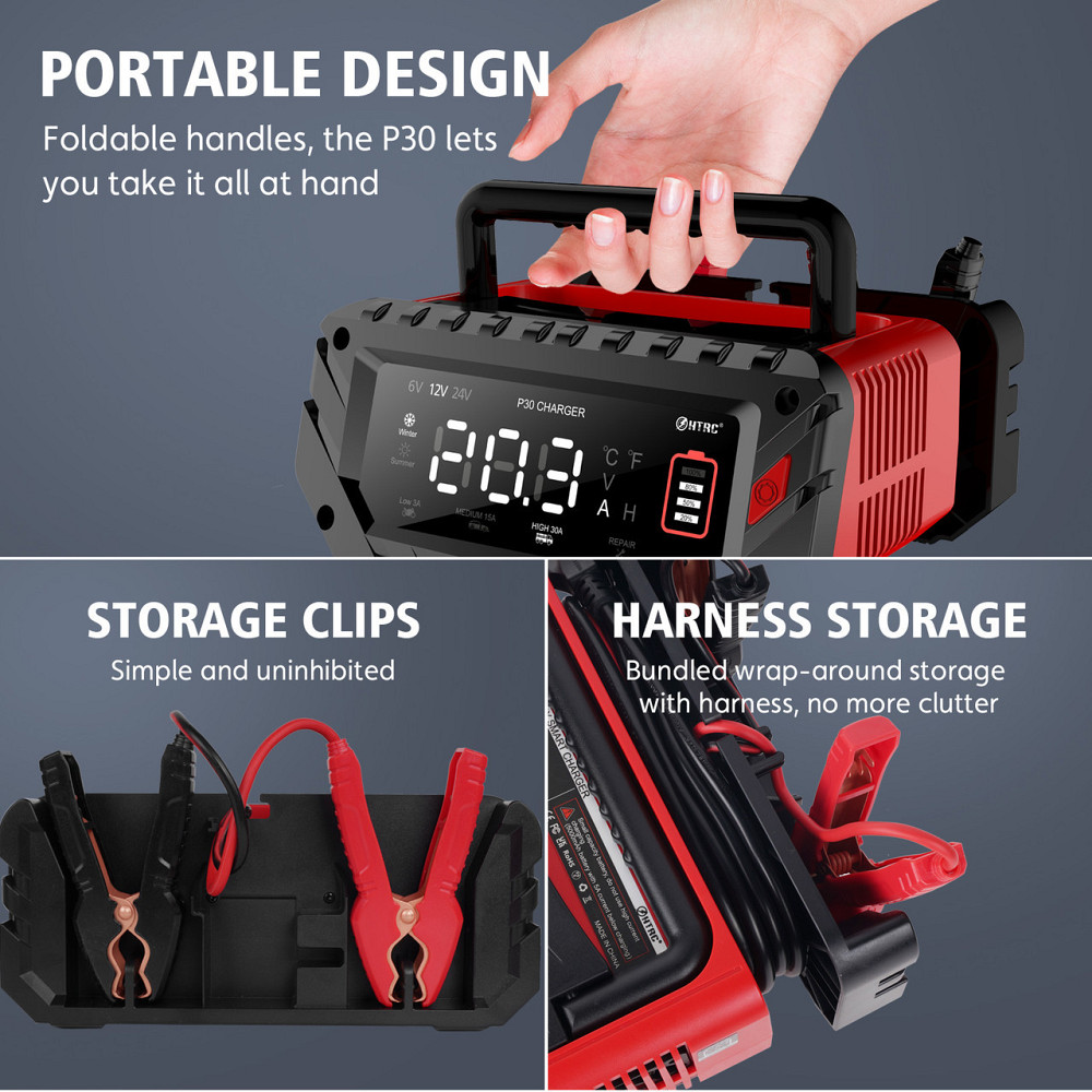 Розумний зарядний пристрій HTRC 30A (6V/12V/24V) для LiFePO4, AGM, Lead-Acid Київ - фото 3