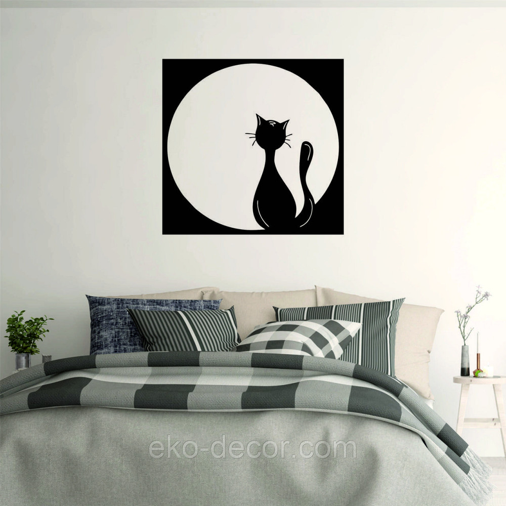 Декоративне настінне 3D Панно «Кіт» Декор на стіну з об'ємом Київ - фото 5