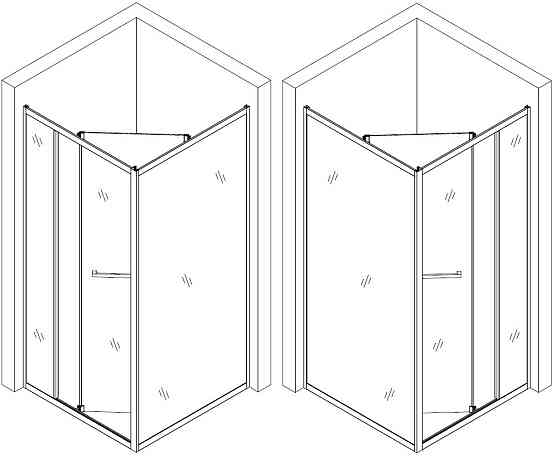 Душевая квадратная кабина без поддона DUNAJEC N90MS BRAVO (1уп.) Киев