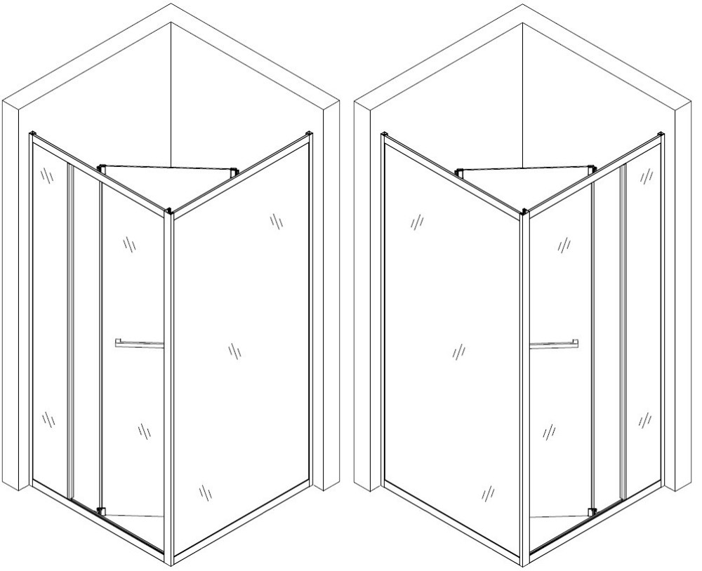Душова квадратна кабіна без піддона DUNAJEC N90MS BRAVO (1уп.) Київ - фото 4