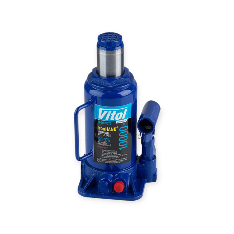 Домкрат гідравлічний 10 т, 195-375 мм (коробка) Iron Hand Мукачево - фото 1