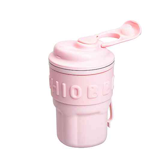 Yiwu Термочашка Chiobbe з трубочкою та ремінцем 450 мл рожева HP-14-18P Коломия