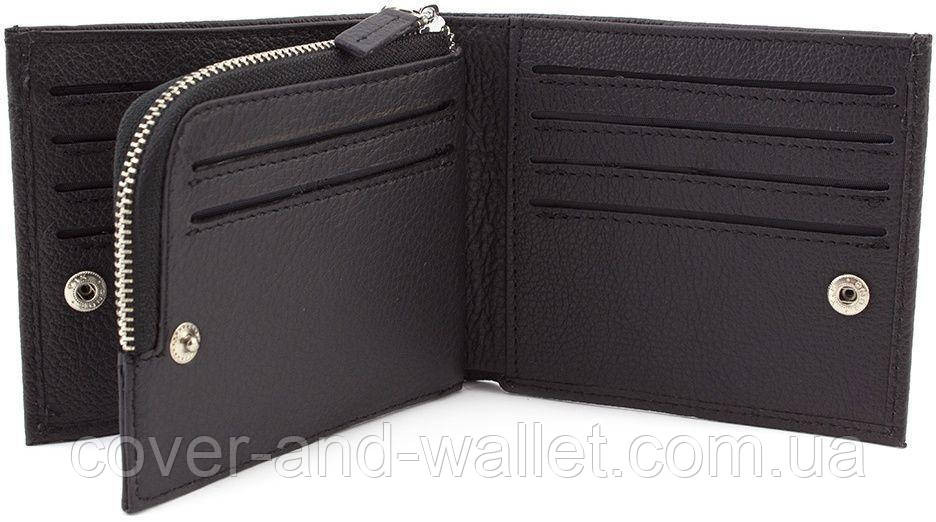 Небольшой мужской кожаный кошелёк для купюр карточек и монет SТ 154 Киев - изображение 10