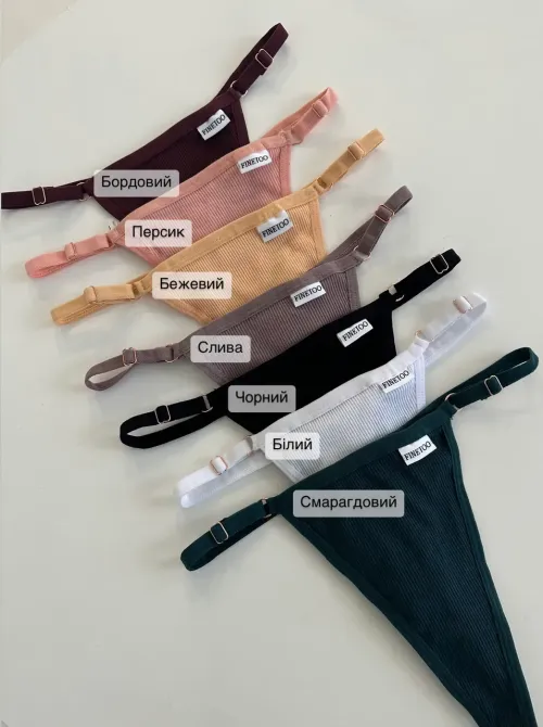 Стрінги на регуляторах (Бордовий колір, розмір S,M) Київ - фото 3