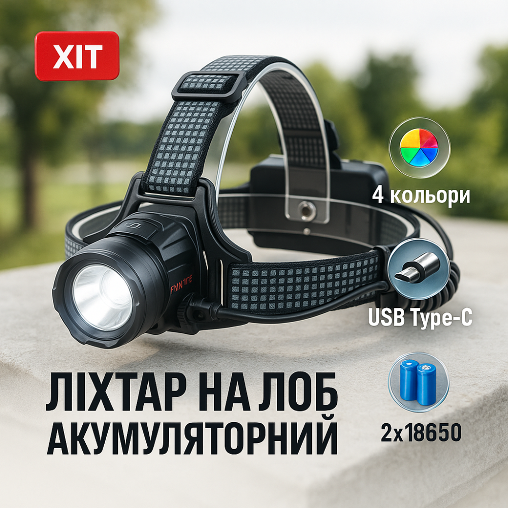 Акумуляторний ліхтар на голову із зарядним пристроєм, Надпотужний налобний ліхтар TO-99 Львів - фото 8