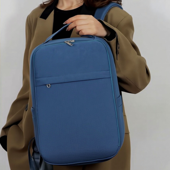 Рюкзак городской для путешествий дорожный влагоотталкивающий 40х20х25 см,материал Oxford,синий Кам'янець-Подільський