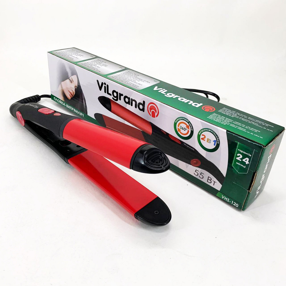 Укладання волосся випрямляч ViLgrand, Праска для догляду за волоссям, Щипці для кучерявого волосся TS-80 Львів - фото 6