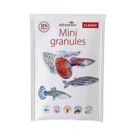 Корм для рыб Аквариус классик меню мини гранулы 10 г Винница
