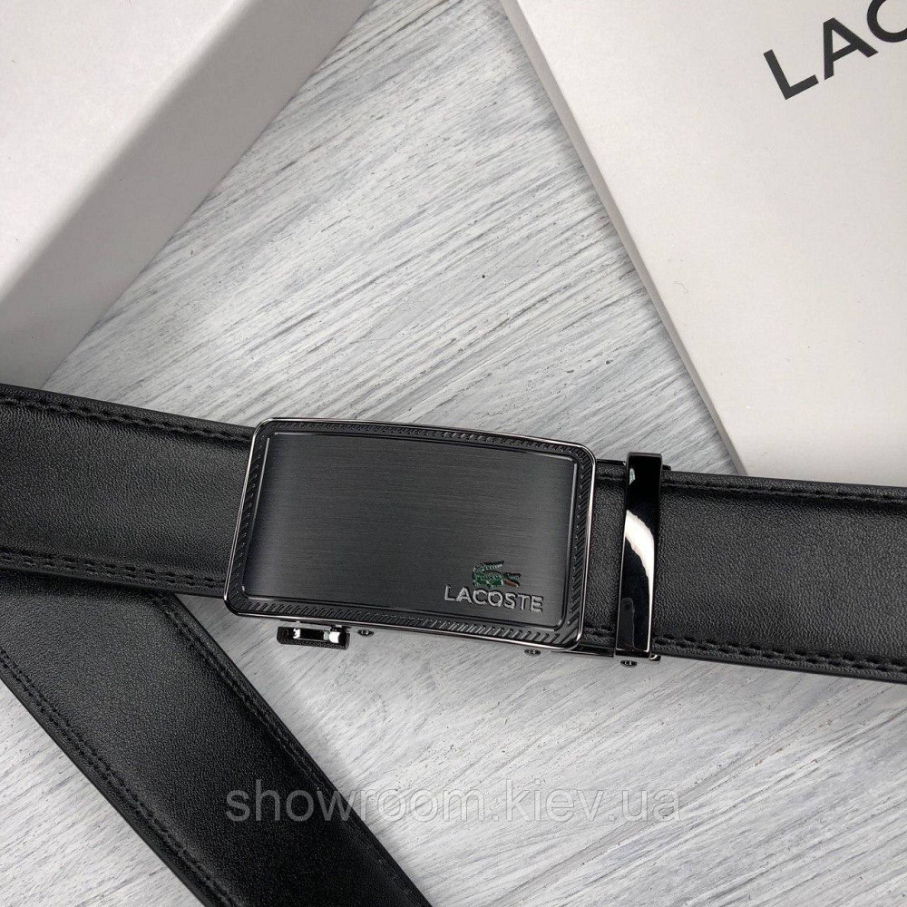 Мужской ремень с пряжкой автомат Lacoste (993) Киев - изображение 3