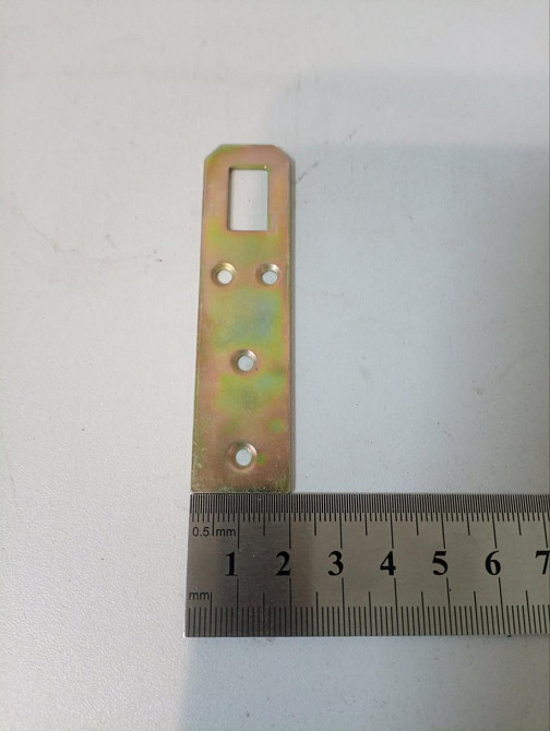 Вушко для підвішування меблів  80х20мм, оцинк жовтий "P-o" Київ - фото 2