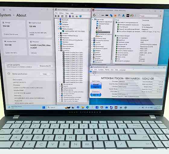 Asus Vivobook S 16 Ultra 9 285H 32GB RAM 1TB SSD Гарантия. Харьков