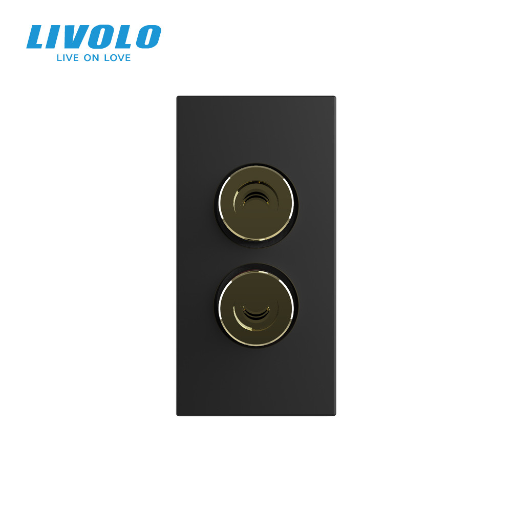 LIVOLO Аудіо розетка LIVOLO Banana Plug, чорна, для колонок / підсилювача, модуль 0.5 поста (VL Коломия - фото 8