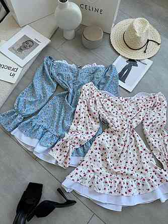 Женское стильное мини-платье  штапель, софт Белый, 42/44 Одесса