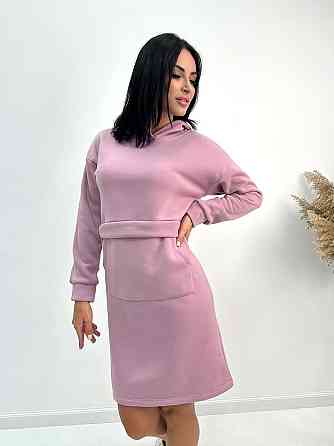 Тепле плаття-худі на флісі "Solo" оптом I Батал Київ