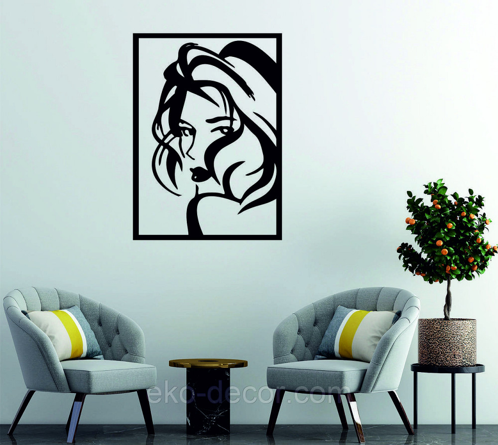 Декоративное настенное Панно «Девушка», Декор на стену 70*50 см Киев - изображение 2