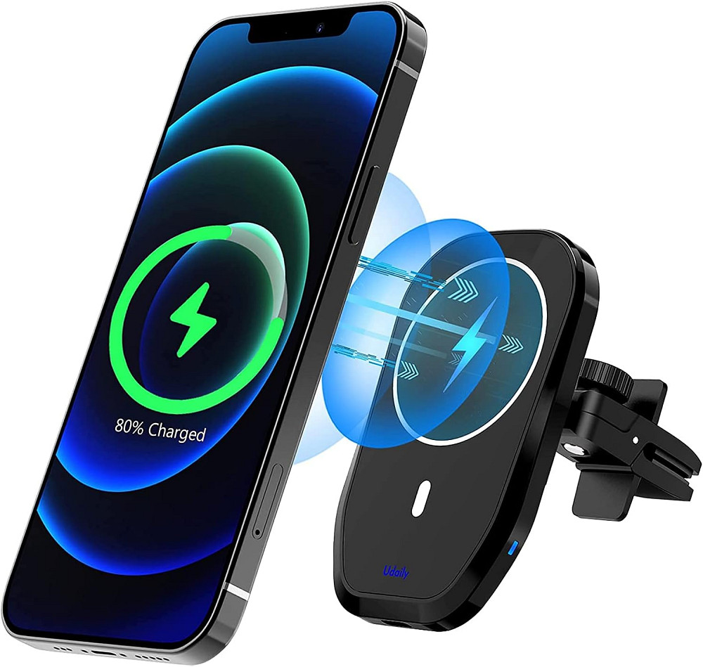 Автомобільний магнітний тримач для телефону з швидкою зарядкою Udaily JLM-M13 Луцк - изображение 1