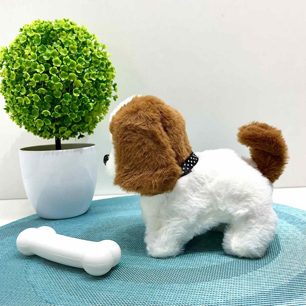 Собачка інтерактивна ходить видає звуки ворушить хвостиком у рюкзаку Білий з коричневим (777-23B) Чернигов - изображение 7