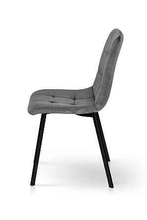 Стілець Ментос чорний/ велюр сірий Киев