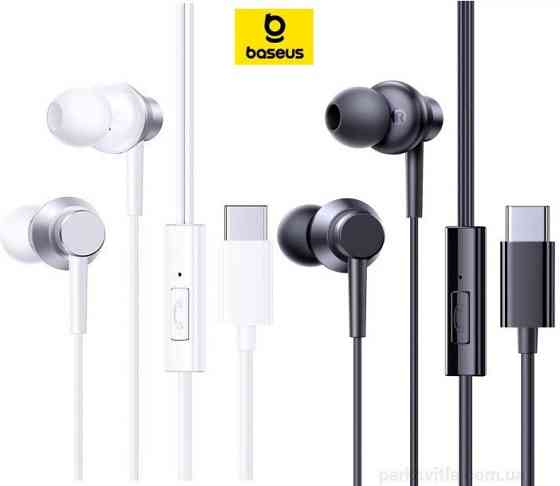 Наушники гарнитура Type-C iPhone Samsung Xiaomi (Baseus) Одеса