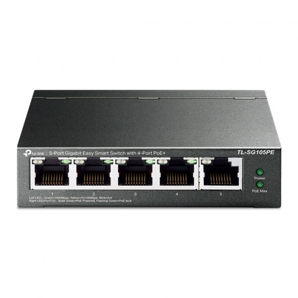 Комутатор TP-Link TL-SG105PE, 5 x 10/100/1000 RJ45, керований (TL-SG105PE) Киев - изображение 1