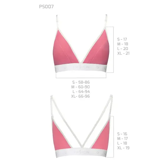 Спортивний топ з подвійними бретелями Passion PS007 TOP M, pink Львів