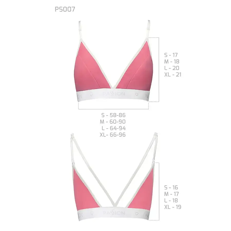 Спортивний топ з подвійними бретелями Passion PS007 TOP M, pink Львів - фото 5