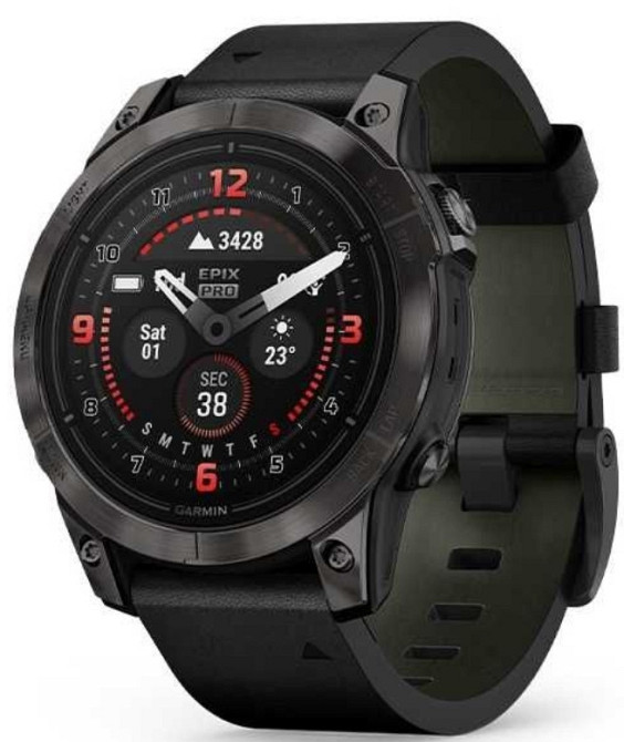 СМАРТ - Часы: Garmin Epix Pro Gen 2 Sapphire 47mm. Garbon Tit Leather.• НОВІ • запечатані смарт- годинники Киев - изображение 5