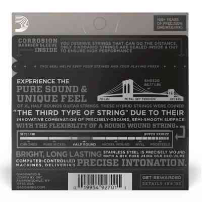 Струни для гітари D'Addario XL Half Rounds Super Light (09-42) (EHR320) Вінниця