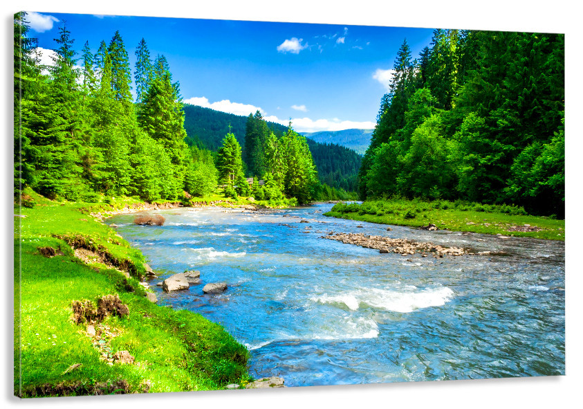 Картина холст  в гостиную / спальню Гірська ріка   MLP_1 70x140 см Киев - изображение 1