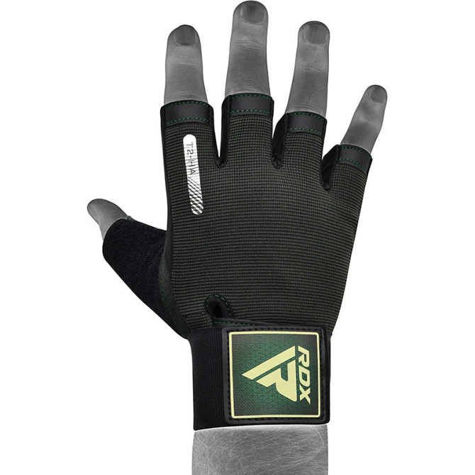 Перчатки для фітнесу RDX T2 Half Army Green XL Кам'янське - фото 2